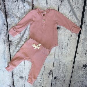 Baby Ribbed Bodysuit and Joggers